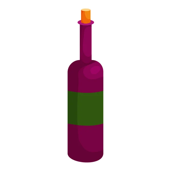 Icono del vino, estilo de dibujos animados — Vector de stock