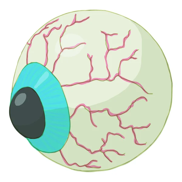 Ícone olhos vermelhos, estilo dos desenhos animados — Vetor de Stock