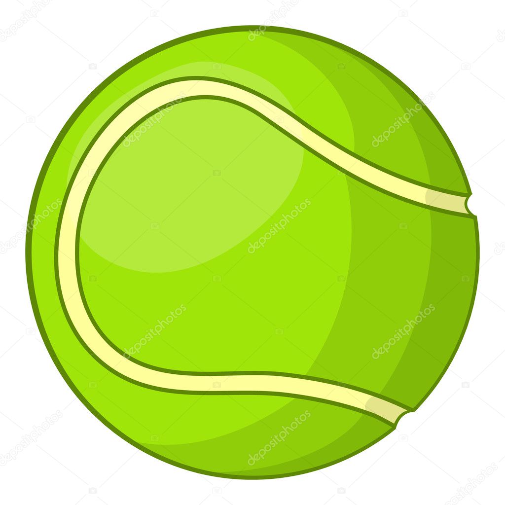 Tennis ball icon, cartoon style — Stock Vector ...