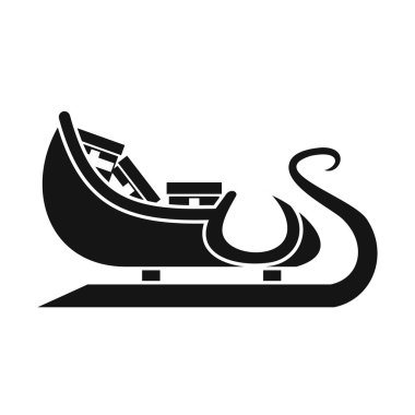 Noel Baba simgesi, basit tarzı Noel atlı kızak