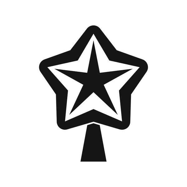 Étoile pour arbre de Noël icône de masse, style simple — Image vectorielle
