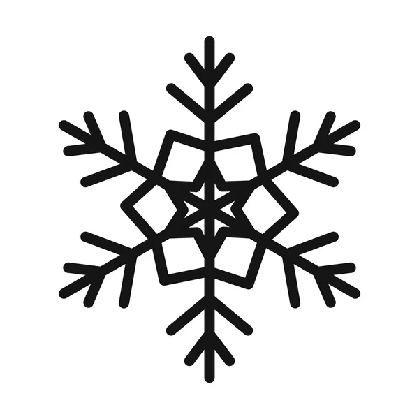 Schneeflockensymbol in schlichtem Stil — Stockvektor