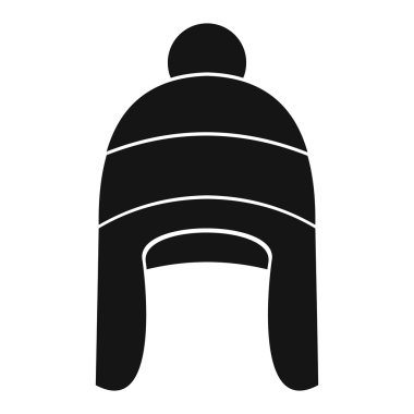 Kış şapka simgesi basit tarzı