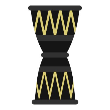 Afrika davul simgesi, düz stil