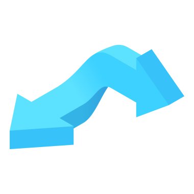 İki ok simgesi, karikatür tarzı