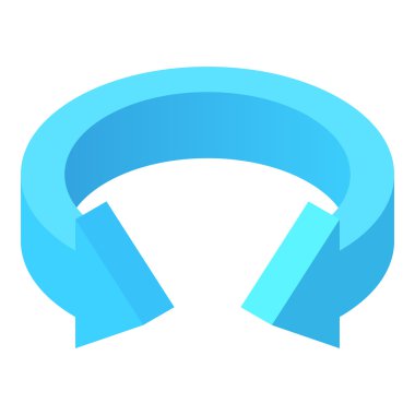 Mavi ok simgesi, karikatür tarzı