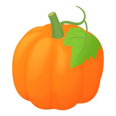 Turuncu kabak simge, karikatür tarzı