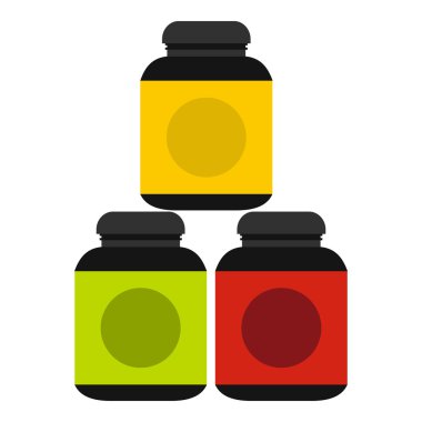 Spor takviyeleri simgesi, düz stil