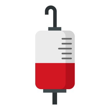 Kan nakli simgesi, düz stil paketi