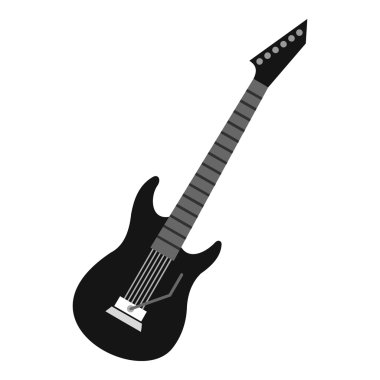 Elektro gitar simgesi, düz stil