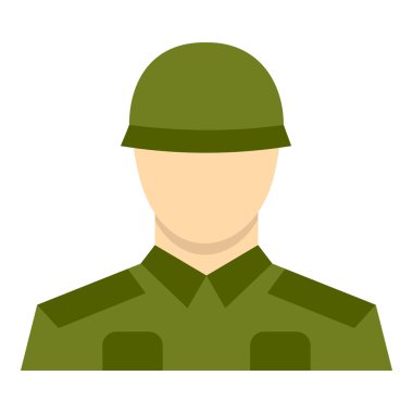 Asker simgesi, düz stil