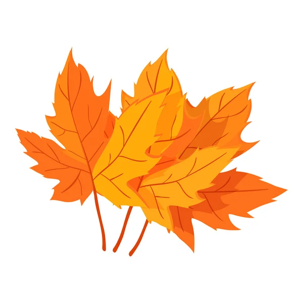 Podzimní listí ikona, kreslený styl — Stockový vektor