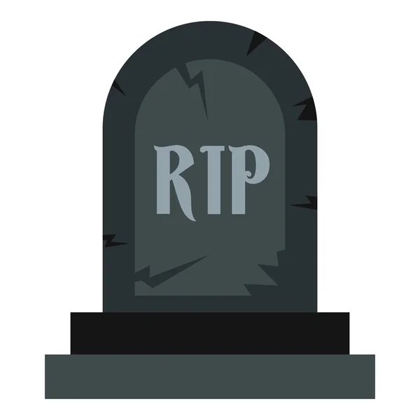 Grave icono RIP, estilo plano — Vector de stock