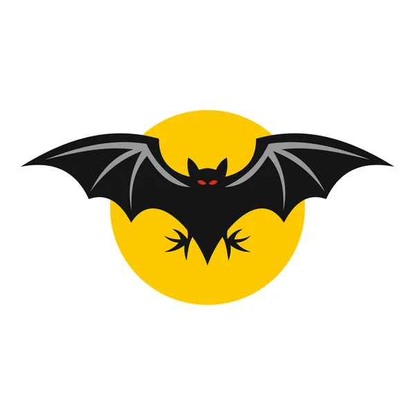Ícone de morcego, estilo plano —  Vetores de Stock