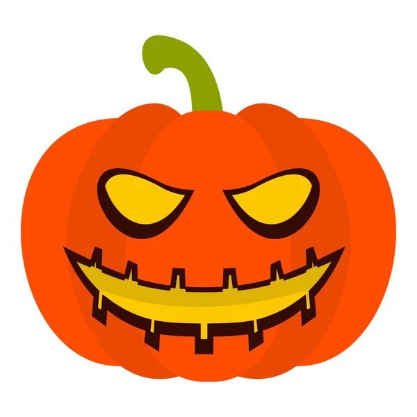 Icono de linterna de calabaza, estilo plano — Vector de stock