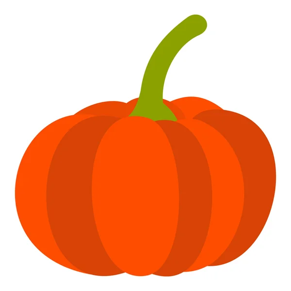 Pumpkin icon, flat style — Stock Vector