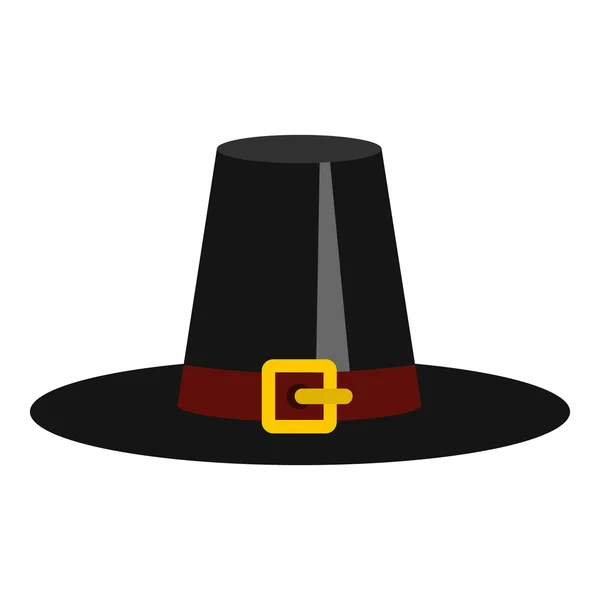 Icona cappello strega, stile piatto — Vettoriale Stock
