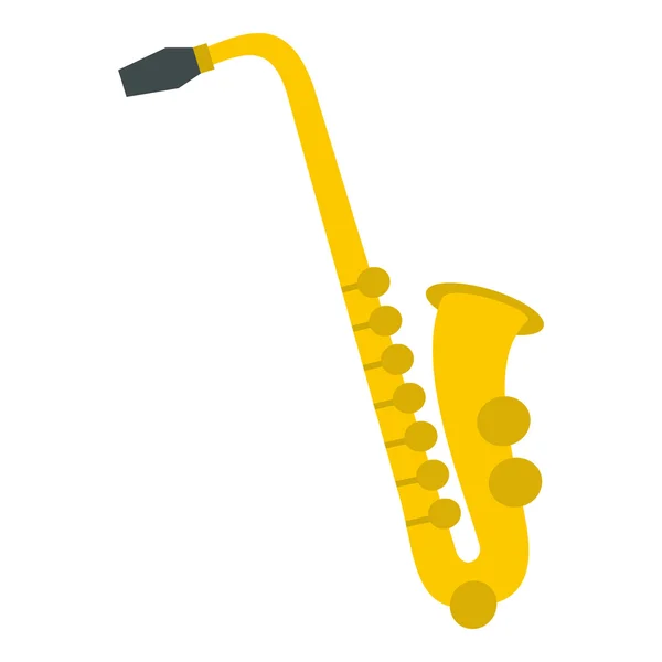 Saxofon ikona, plochý — Stockový vektor