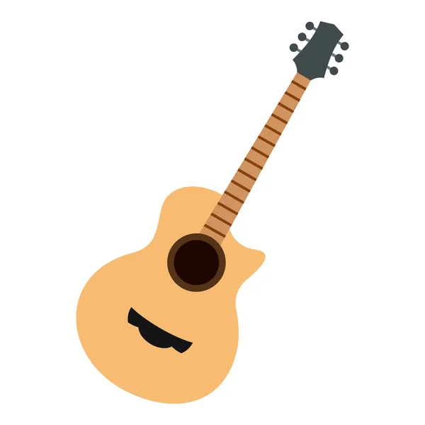 Icono de guitarra, estilo plano — Vector de stock