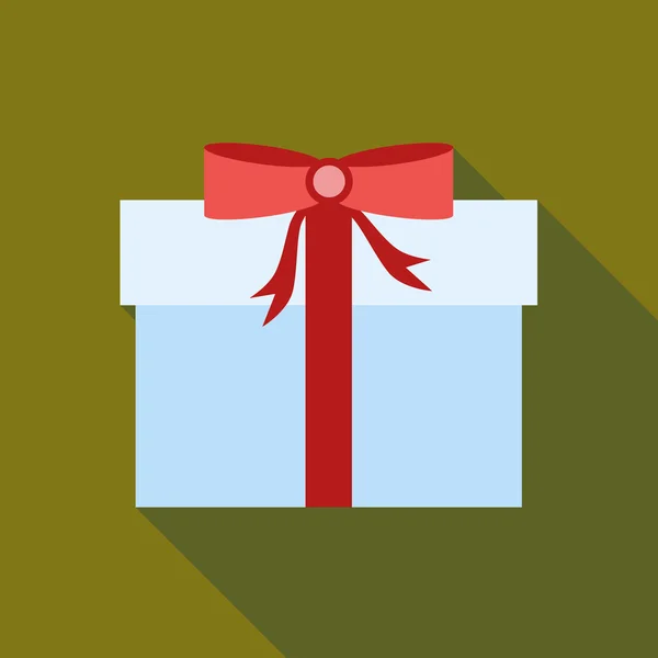 Hálaadás ajándékdoboz ikont, lapos stílusú — Stock Vector