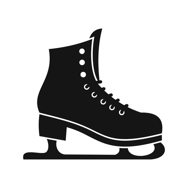 Schaatsen pictogram in eenvoudige stijl — Stockvector