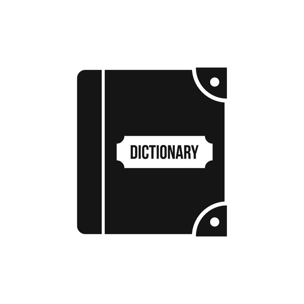 Icona del dizionario inglese, stile semplice — Vettoriale Stock