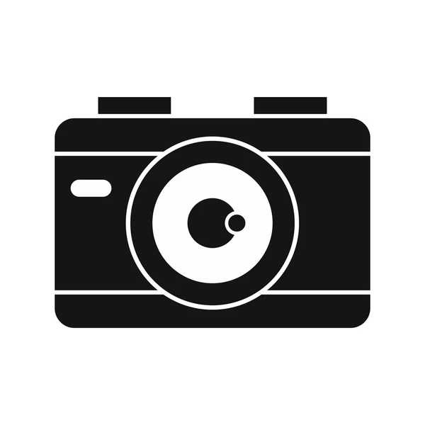 Foto-Kamera-Ikone, einfacher Stil — Stockvektor