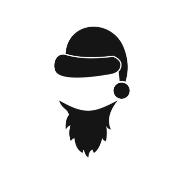 Noel Baba'nın ponpon ile kap ve simge sakal