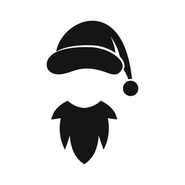 Noel Baba'nın ponpon ile kap ve simge sakal