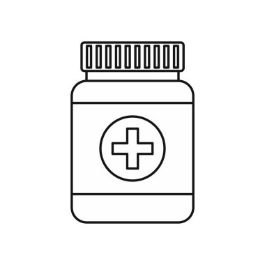 İlaç şişesi simgesi, taslak biçimi