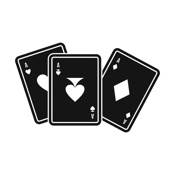Hrací karty ikona, jednoduchý styl — Stockový vektor