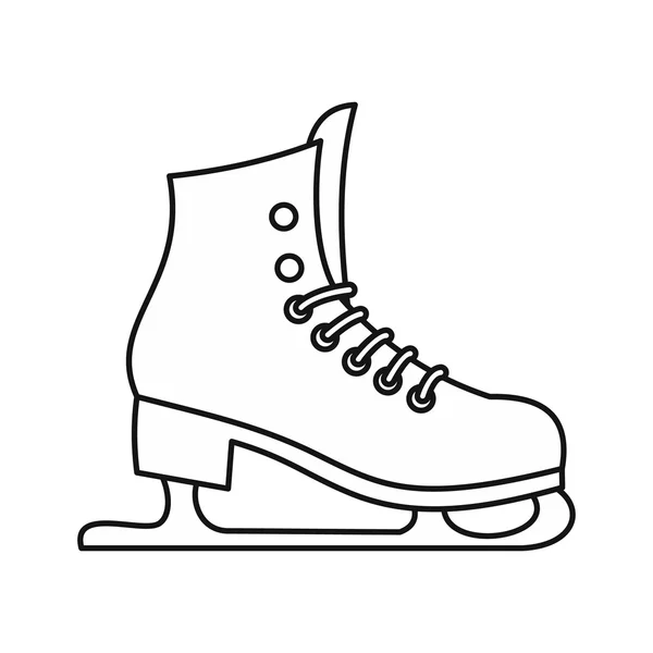 Icono de patines en estilo de esquema — Vector de stock
