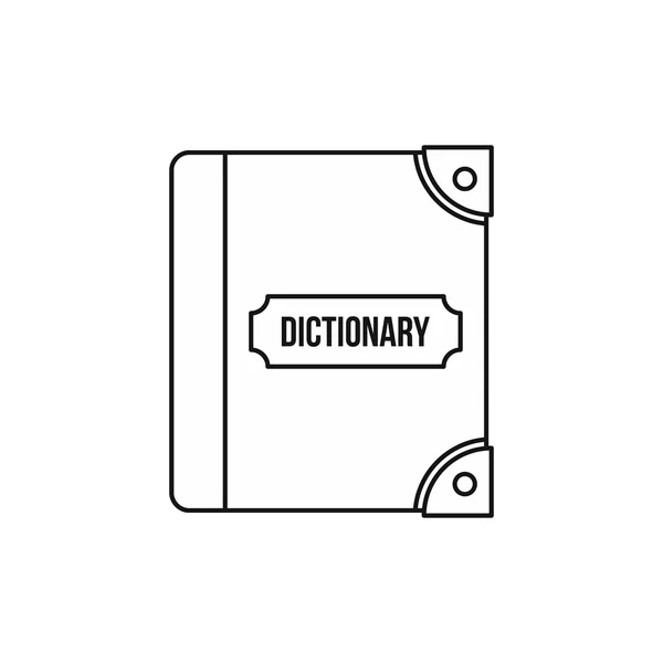 Russian dictionary icon, outline style — стоковый вектор