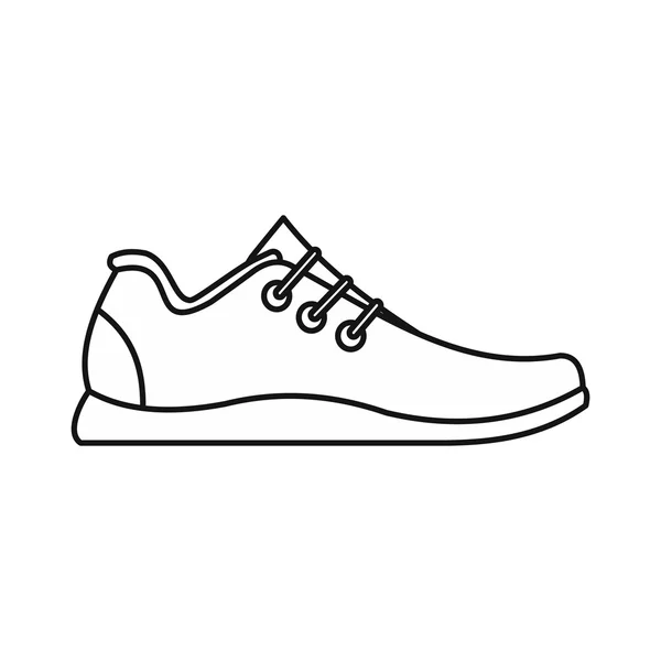 Athletic shoe icon, outline style — Stock Vector