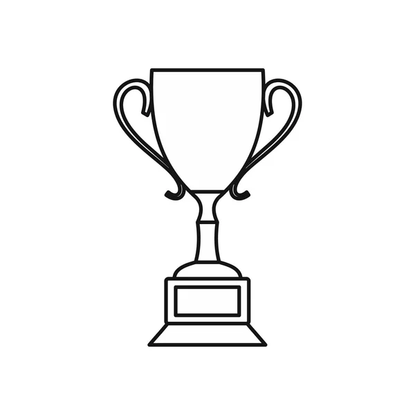 Trophy cup icon, outline style — Stock Vector