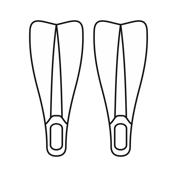 Ícone de chinelos em estilo esboço —  Vetores de Stock