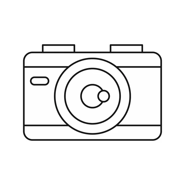 Icono de la cámara en estilo de esquema — Vector de stock