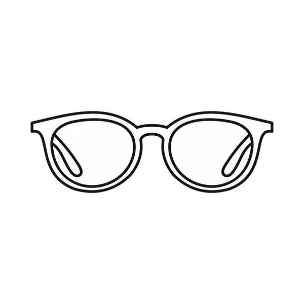 Icono de gafas en estilo de esquema — Vector de stock