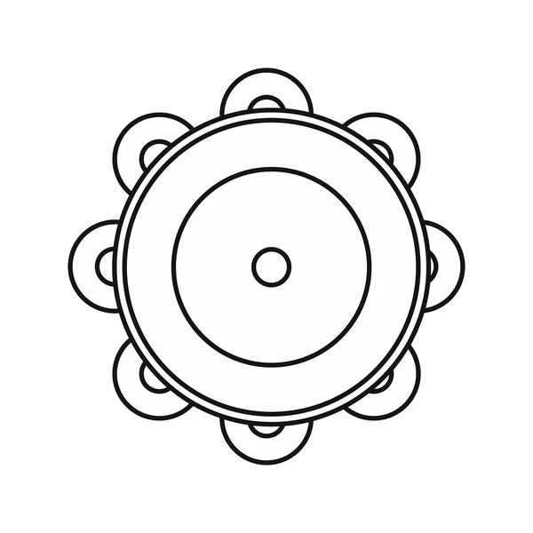 Иконка тамбурина в стиле наброска — стоковый вектор