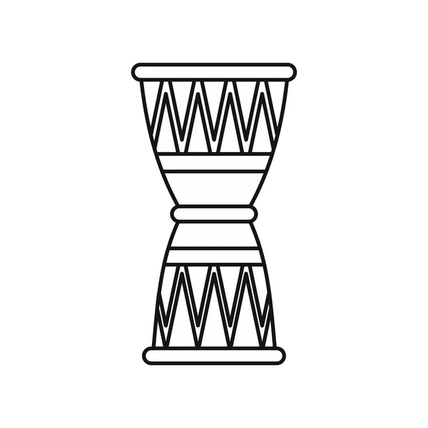 Etnické bicí ikona, styl osnovy — Stockový vektor