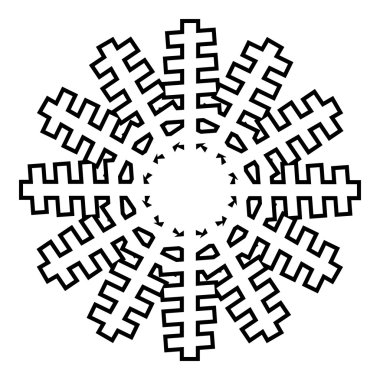 Kar tanesi simgesi, anahat stili