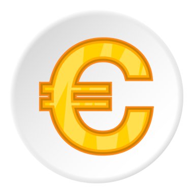 Para euro simgesi, karikatür tarzı iz