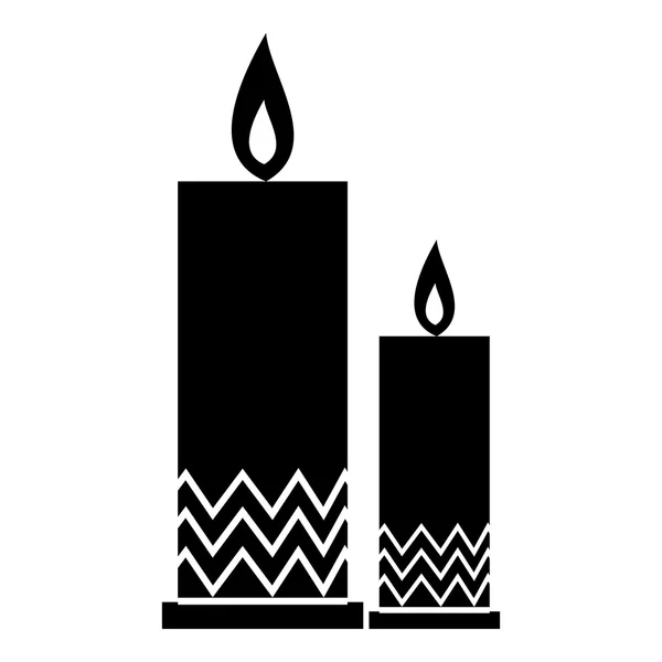 Icono de dos velas, estilo simple — Vector de stock