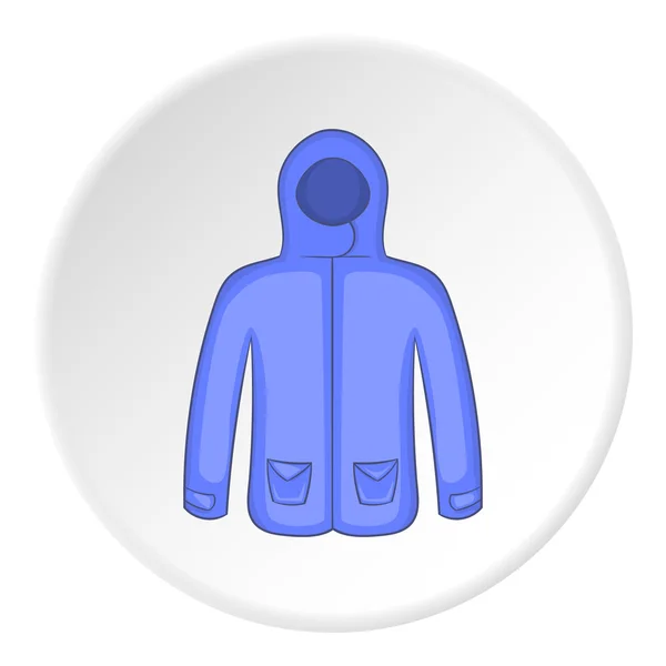 Mens winter jacket icon, cartoon style — Stock Vector