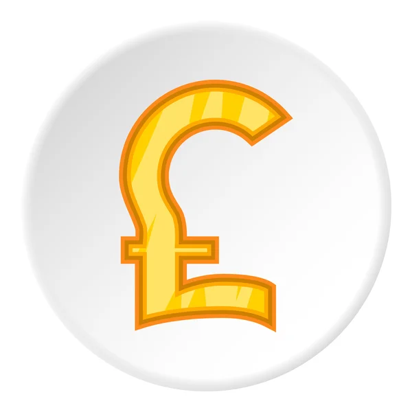 Ícone de libra esterlina sinal, estilo dos desenhos animados — Vetor de Stock