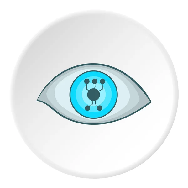 Cyber μάτια εικονίδιο, ύφος κινούμενων σχεδίων — Διανυσματικό Αρχείο