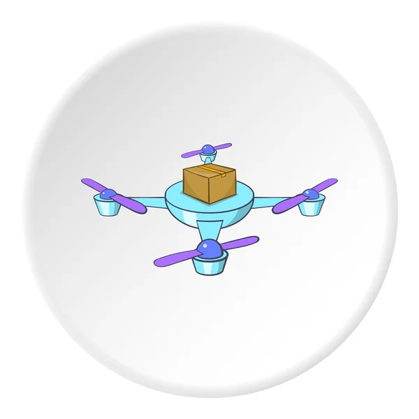 Quadcopter ikon, tecknad stil — Stock vektor