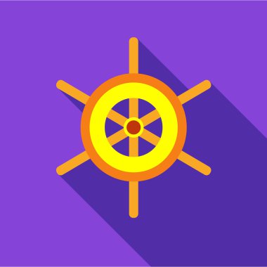 Gemi simgesi, düz stil tekerlek