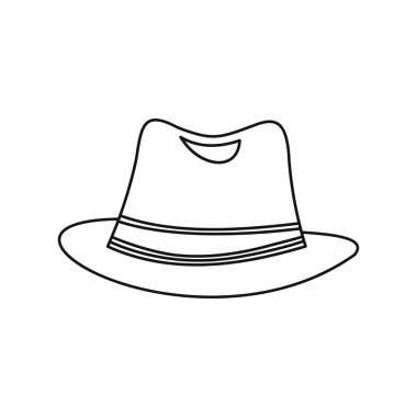 Erkek şapka simgesi, anahat stili