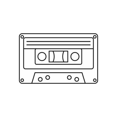 Ses kaset simgesi, anahat stili